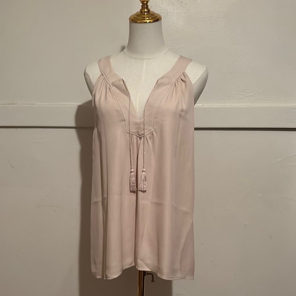 Joie Pink Tie Front Tank Top
